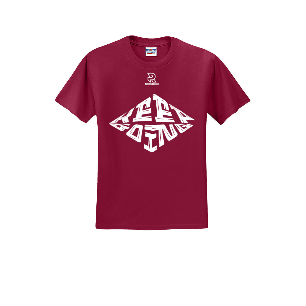 KEEP GOING (White) - Short Sleeve Cotton Tee