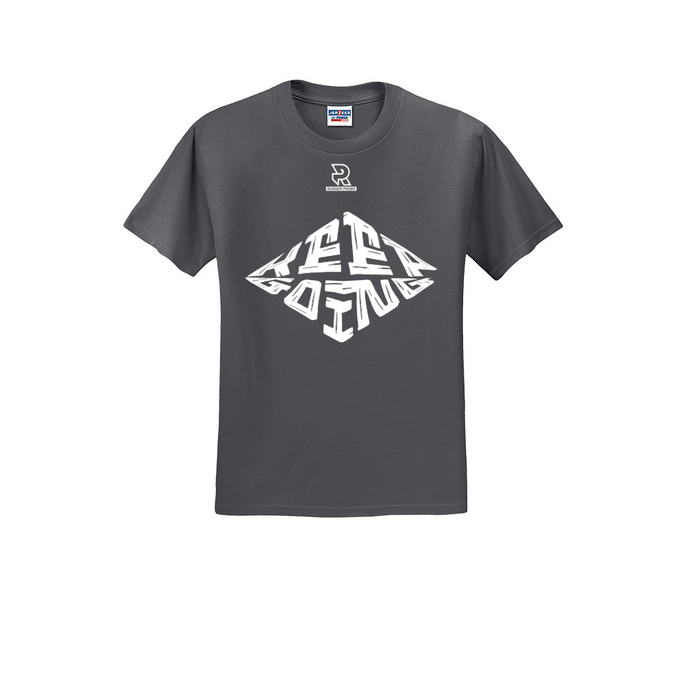 KEEP GOING (White) - Short Sleeve Cotton Tee