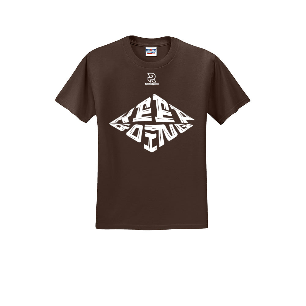 KEEP GOING (White) - Short Sleeve Cotton Tee