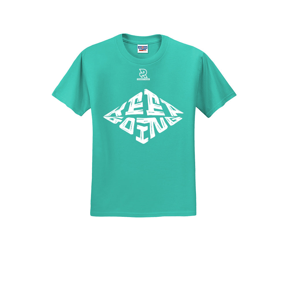 KEEP GOING (White) - Short Sleeve Cotton Tee