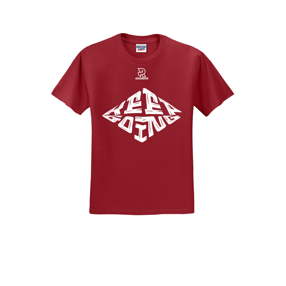 KEEP GOING (White) - Short Sleeve Cotton Tee