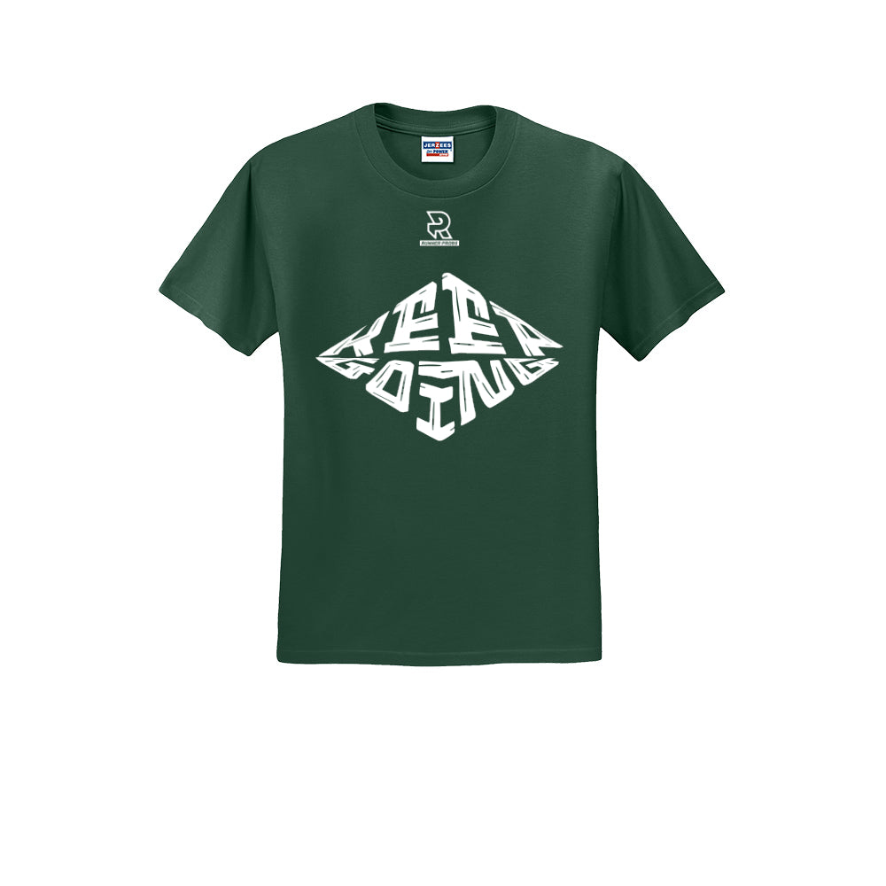 KEEP GOING (White) - Short Sleeve Cotton Tee