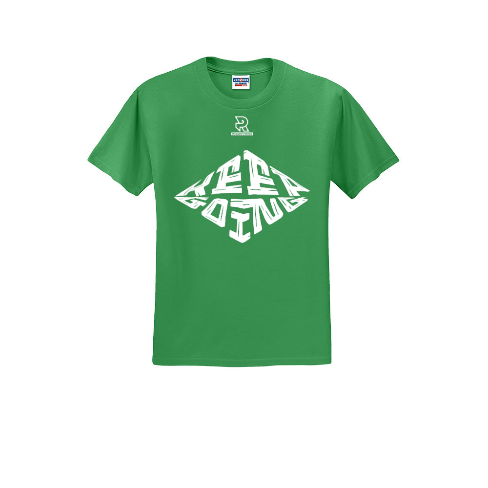 KEEP GOING (White) - Short Sleeve Cotton Tee