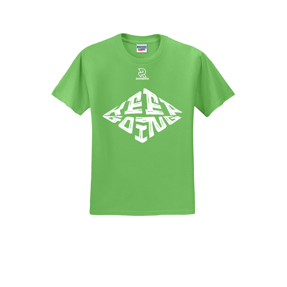 KEEP GOING (White) - Short Sleeve Cotton Tee