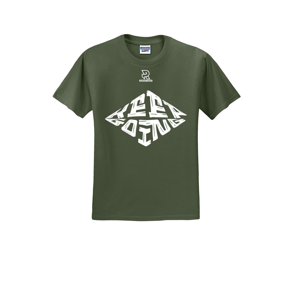 KEEP GOING (White) - Short Sleeve Cotton Tee