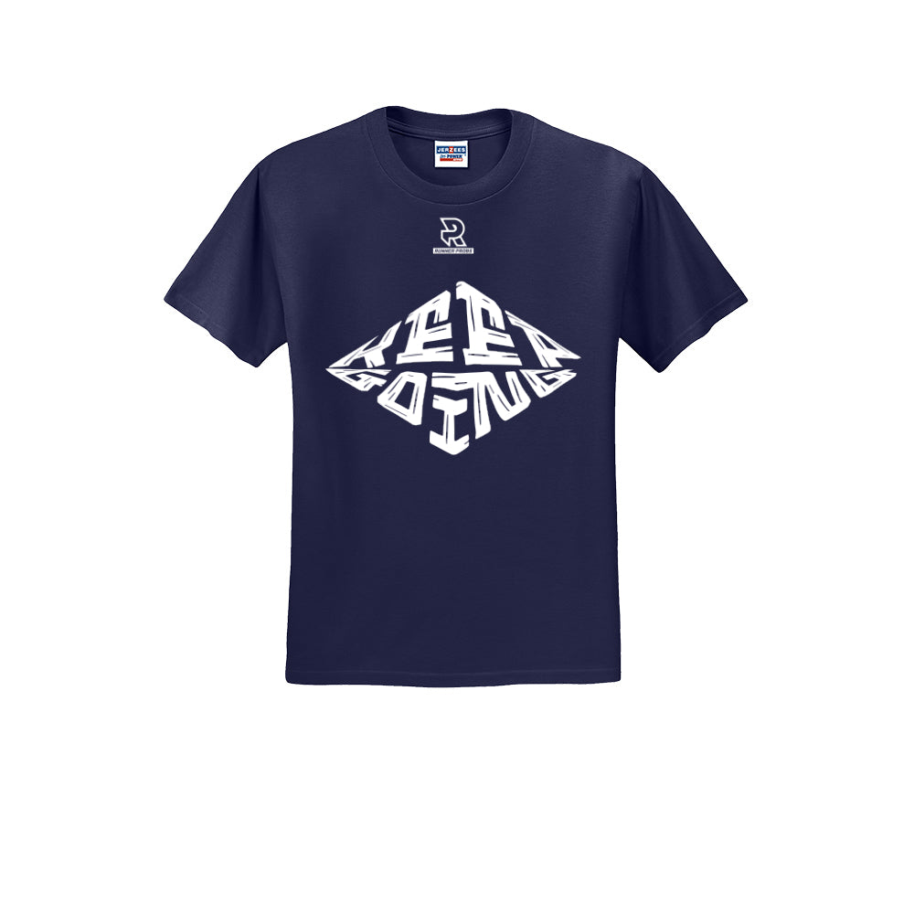 KEEP GOING (White) - Short Sleeve Cotton Tee