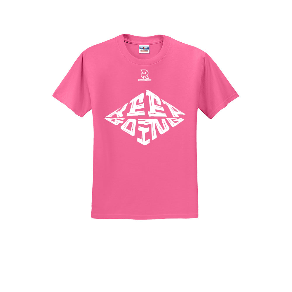 KEEP GOING (White) - Short Sleeve Cotton Tee