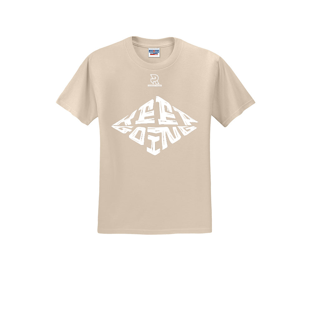 KEEP GOING (White) - Short Sleeve Cotton Tee