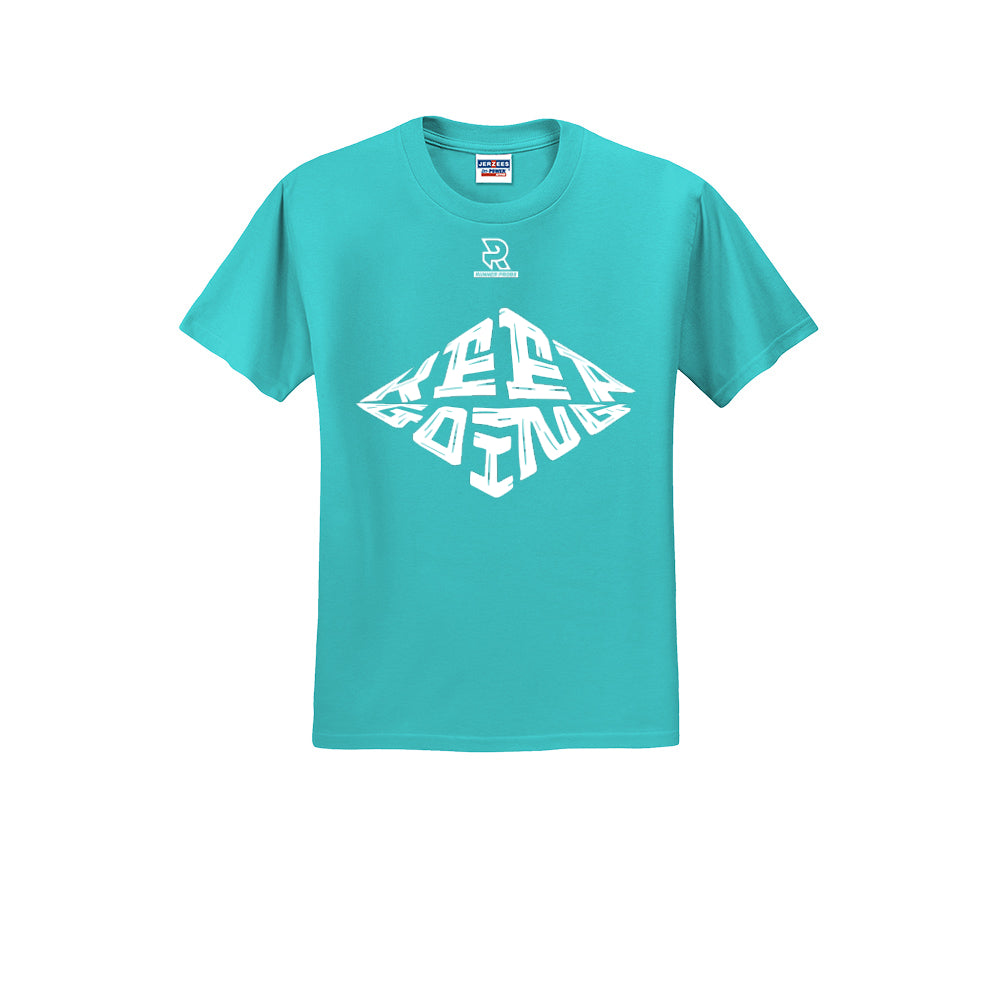 KEEP GOING (White) - Short Sleeve 50/50 Tee