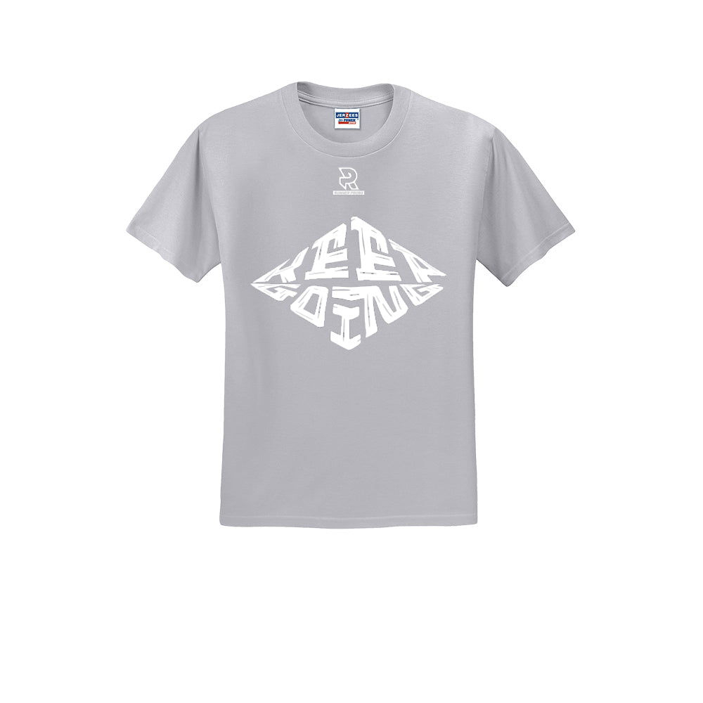 KEEP GOING (White) - Short Sleeve Cotton Tee