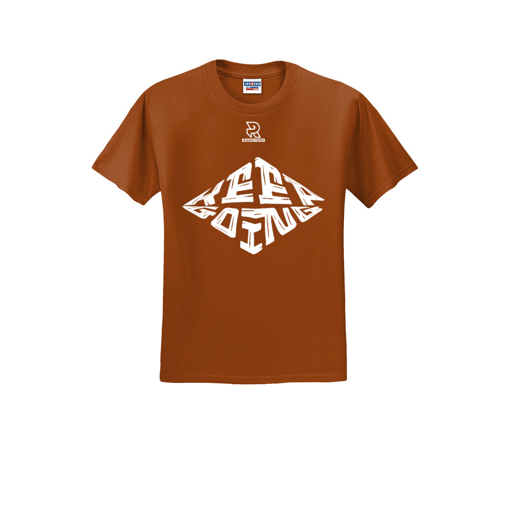 KEEP GOING (White) - Short Sleeve 50/50 Tee