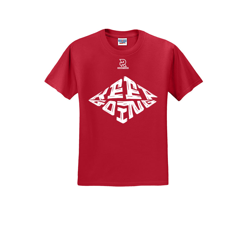 KEEP GOING (White) - Short Sleeve Cotton Tee