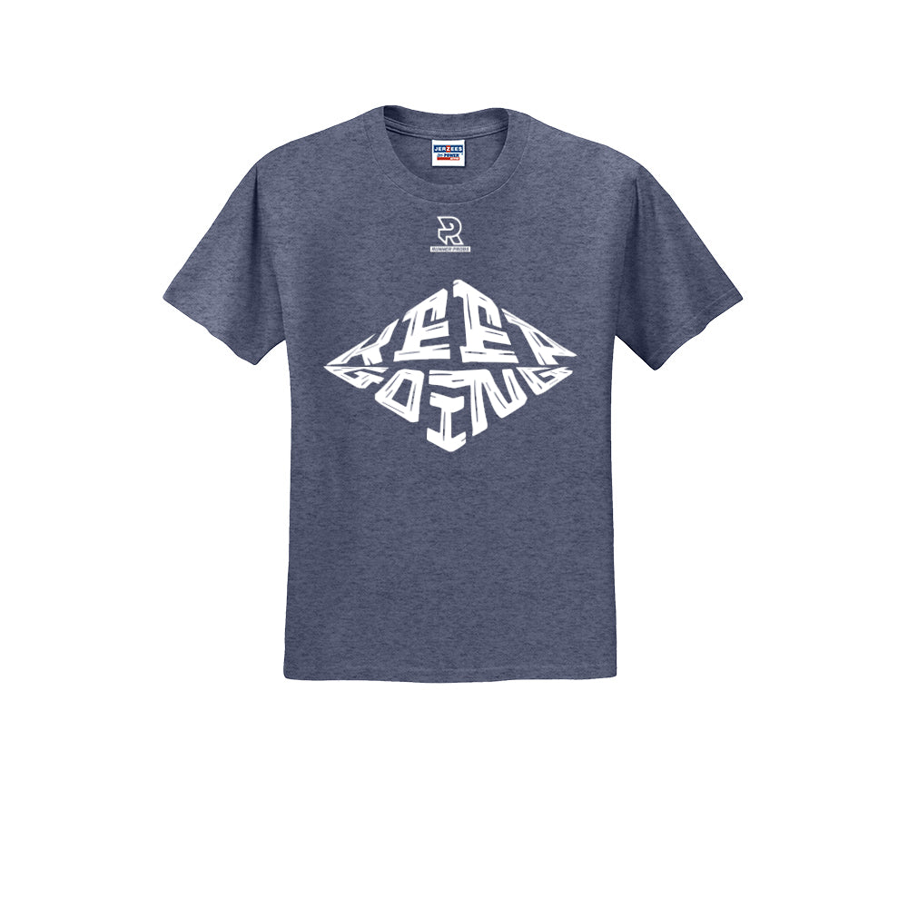 KEEP GOING (White) - Short Sleeve Cotton Tee