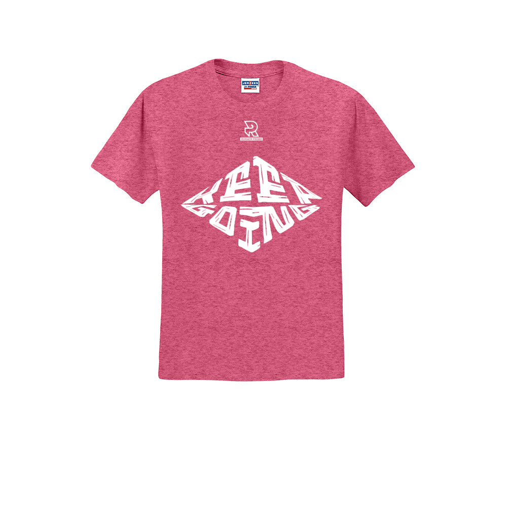 KEEP GOING (White) - Short Sleeve Cotton Tee