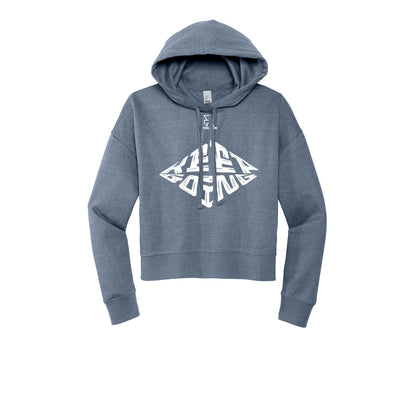 KEEP GOING (White) - Womens Fleece Hoodie