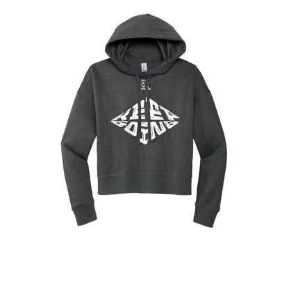 KEEP GOING (White) - Womens Fleece Hoodie