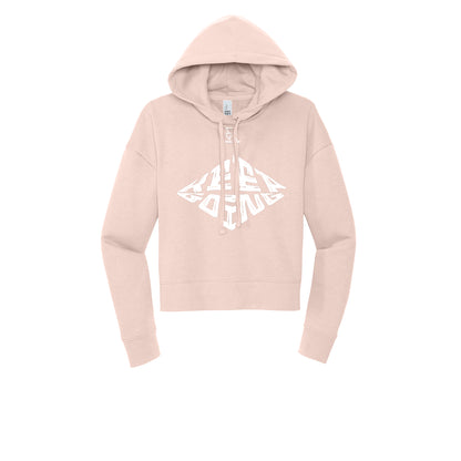 KEEP GOING (White) - Womens Fleece Hoodie