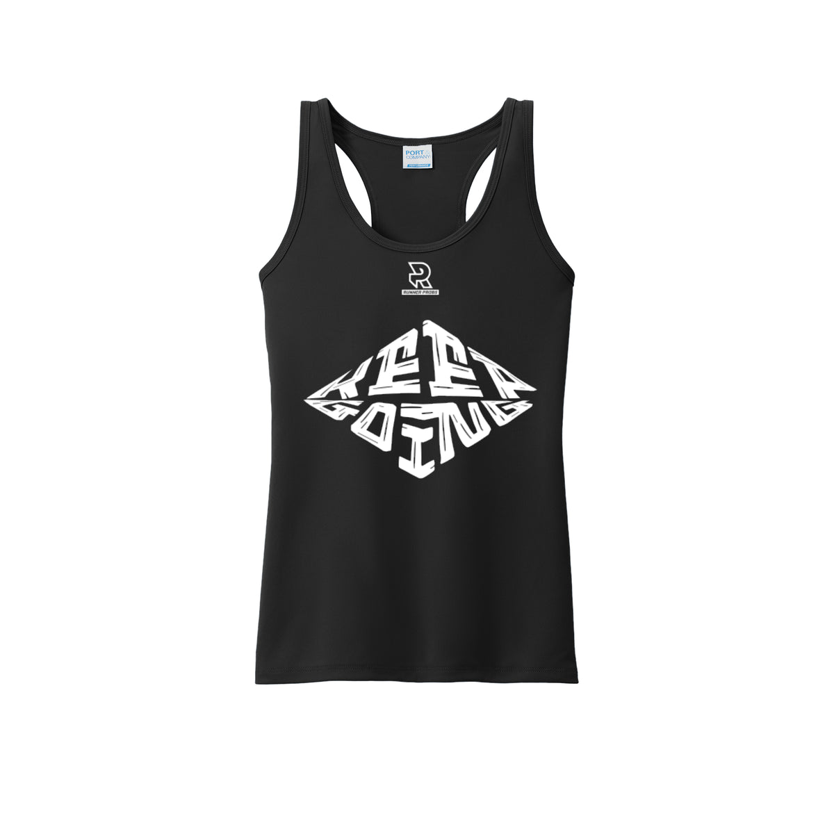 KEEP GOING (White) - Womens Performance Tank