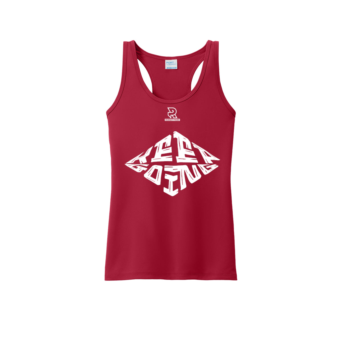 KEEP GOING (White) - Womens Performance Tank