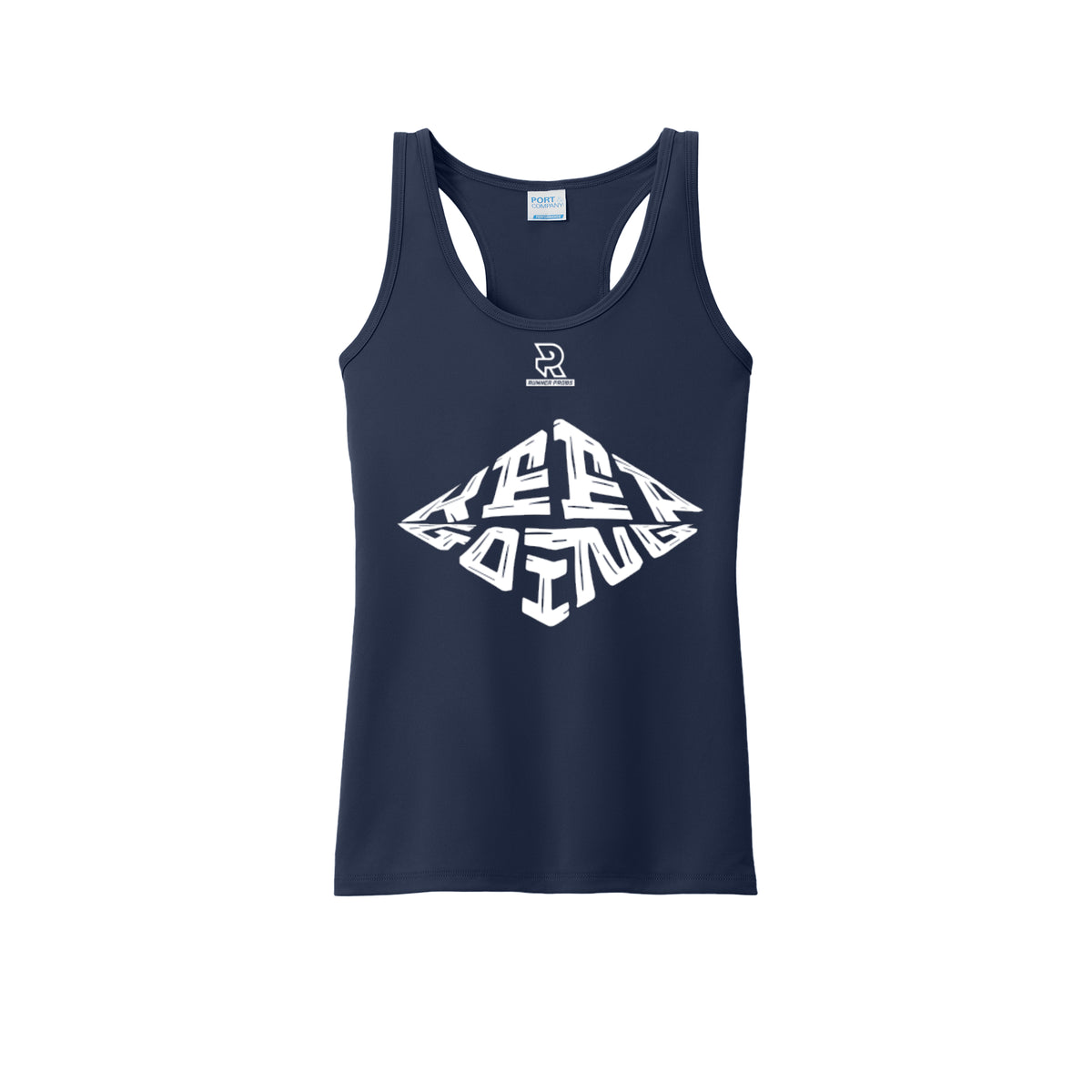 KEEP GOING (White) - Womens Performance Tank