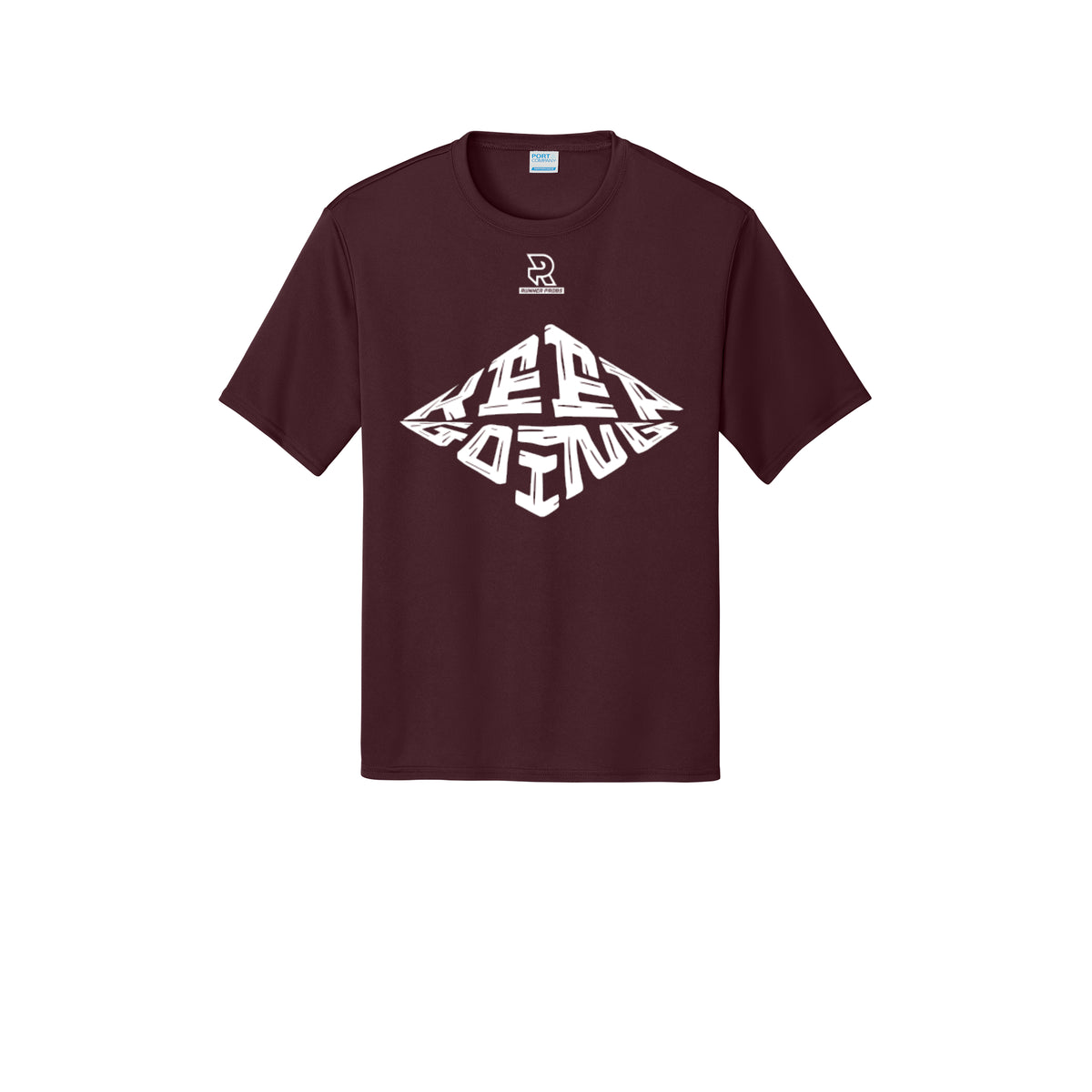 KEEP GOING (White) - Short Sleeve Performance Tee