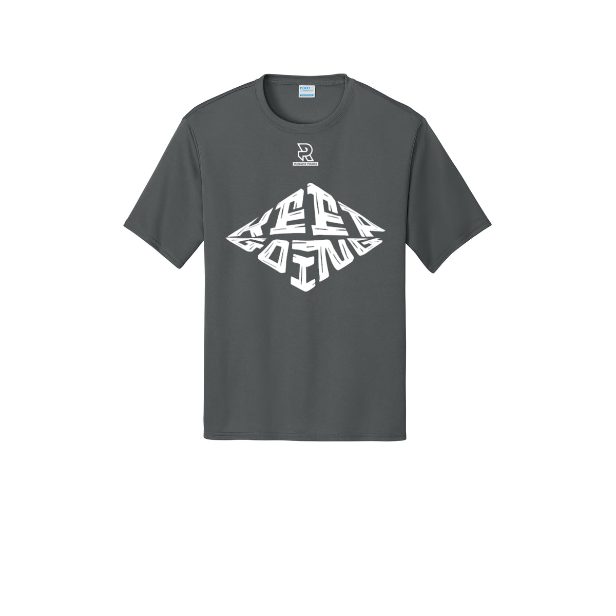 KEEP GOING (White) - Short Sleeve Performance Tee