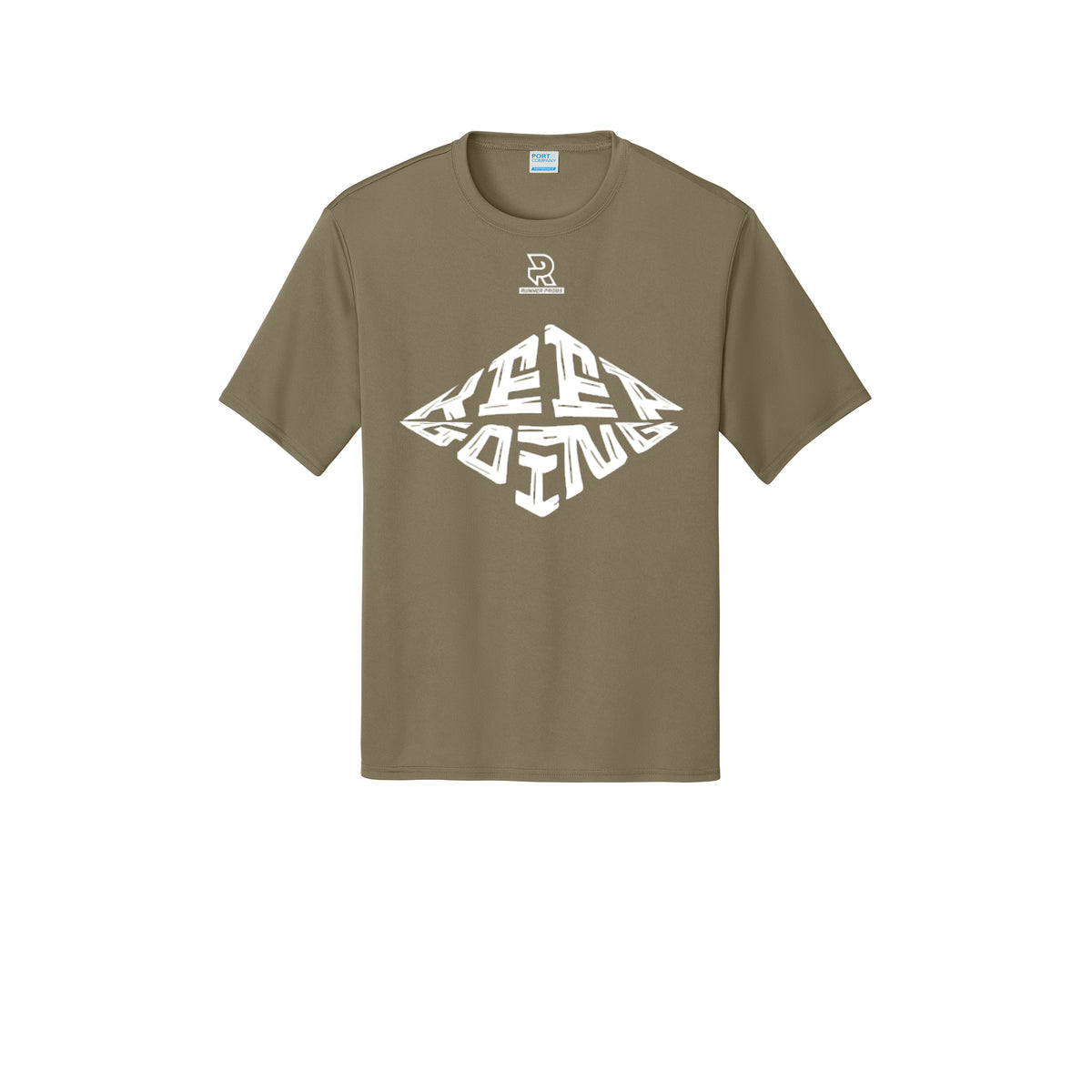 KEEP GOING (White) - Short Sleeve Performance Tee