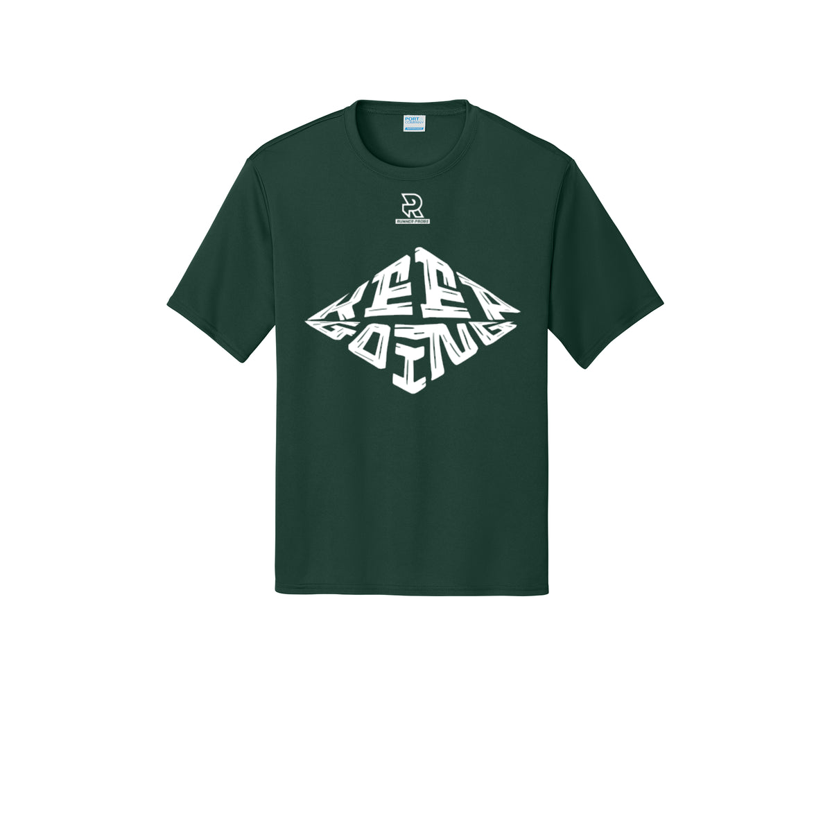 KEEP GOING (White) - Short Sleeve Performance Tee
