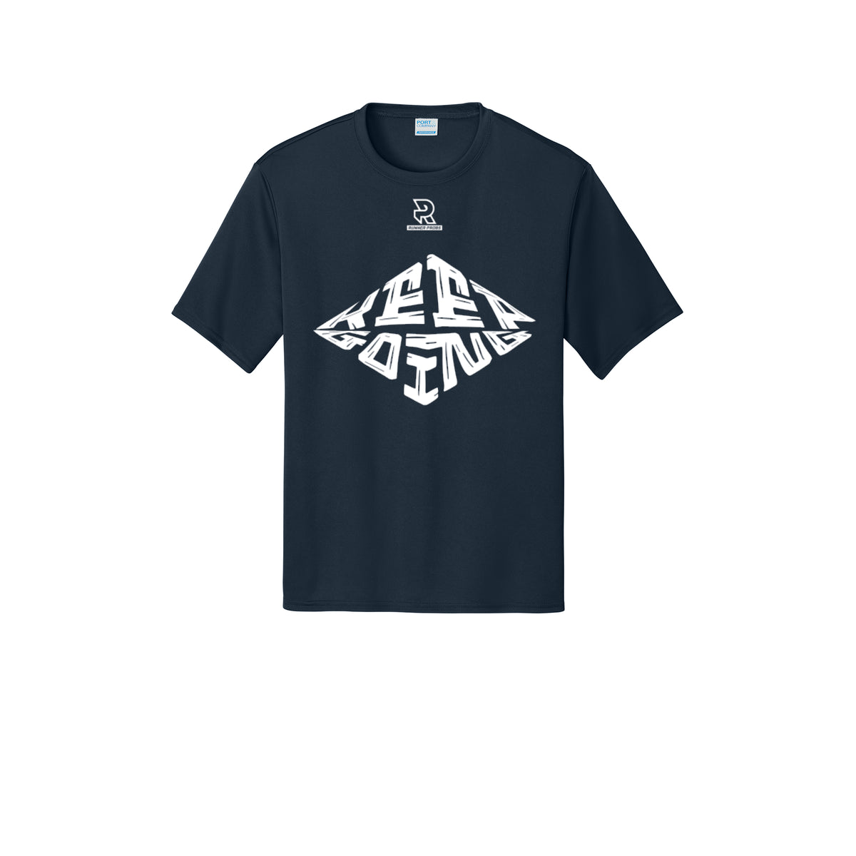KEEP GOING (White) - Short Sleeve Performance Tee
