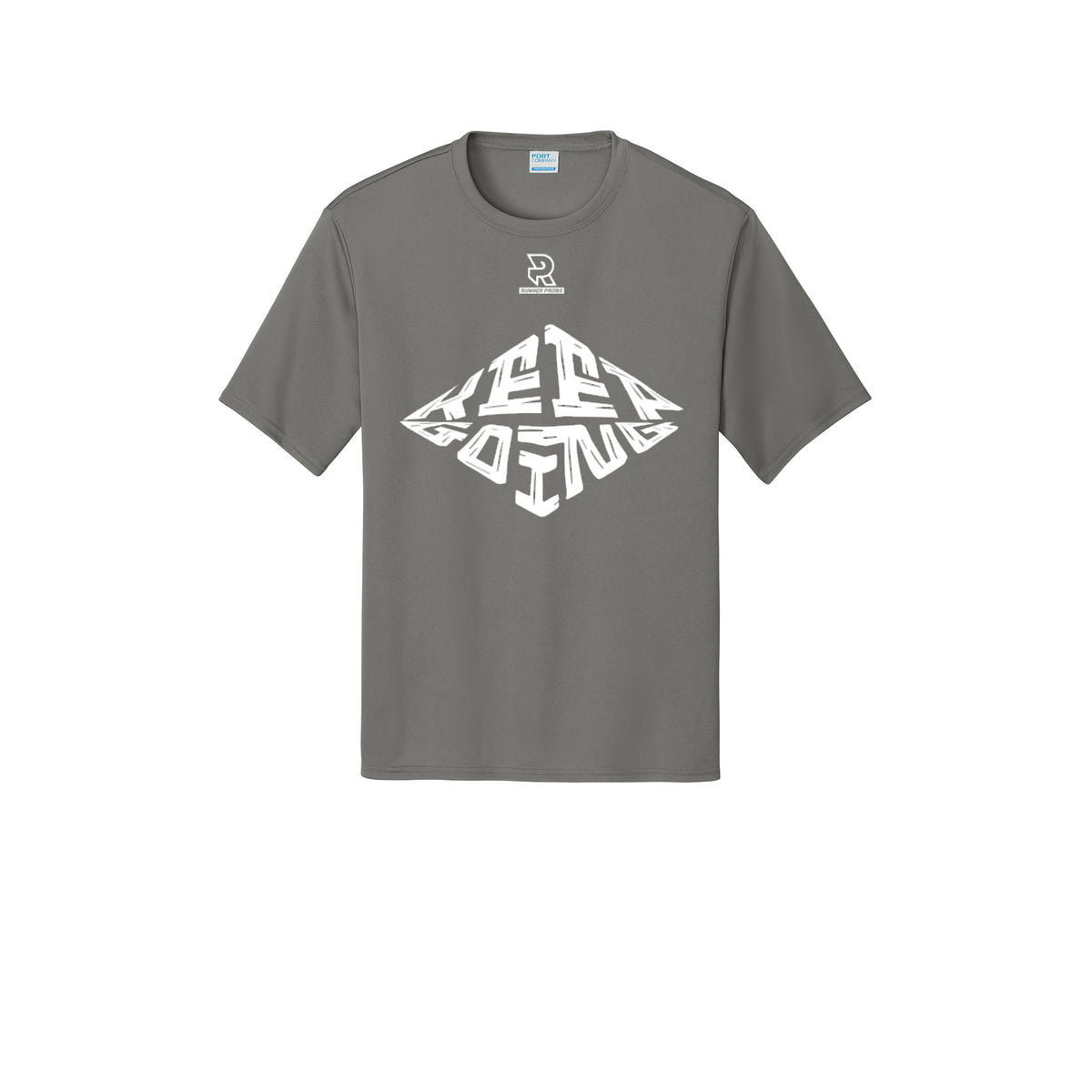 KEEP GOING (White) - Short Sleeve Performance Tee