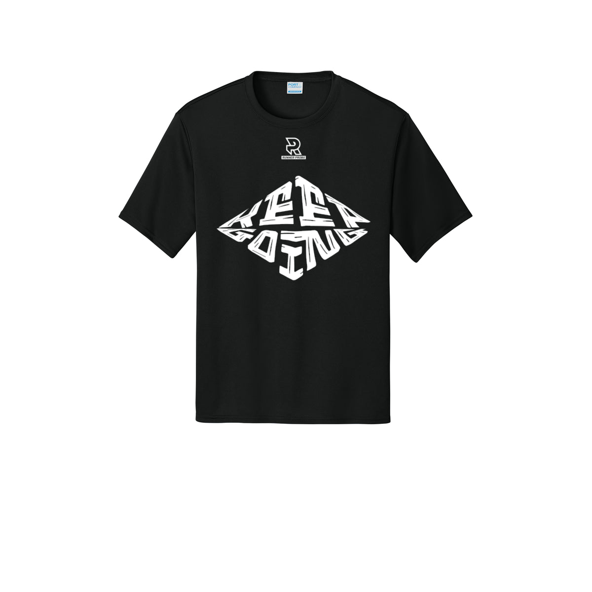 KEEP GOING (White) - Short Sleeve Performance Tee