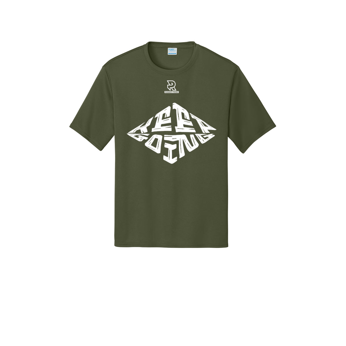 KEEP GOING (White) - Short Sleeve Performance Tee