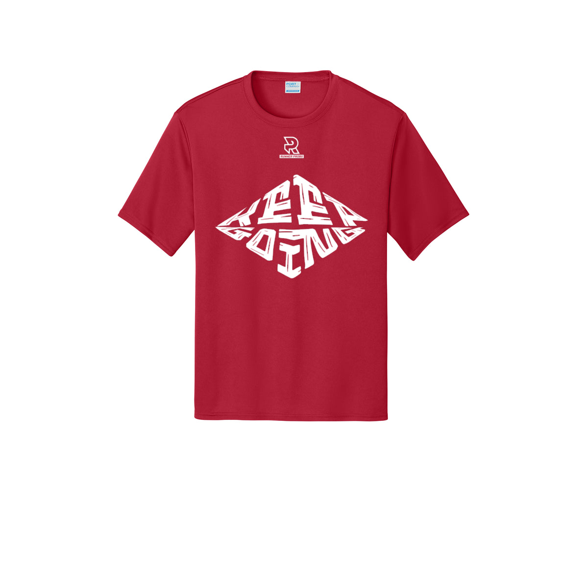 KEEP GOING (White) - Short Sleeve Performance Tee