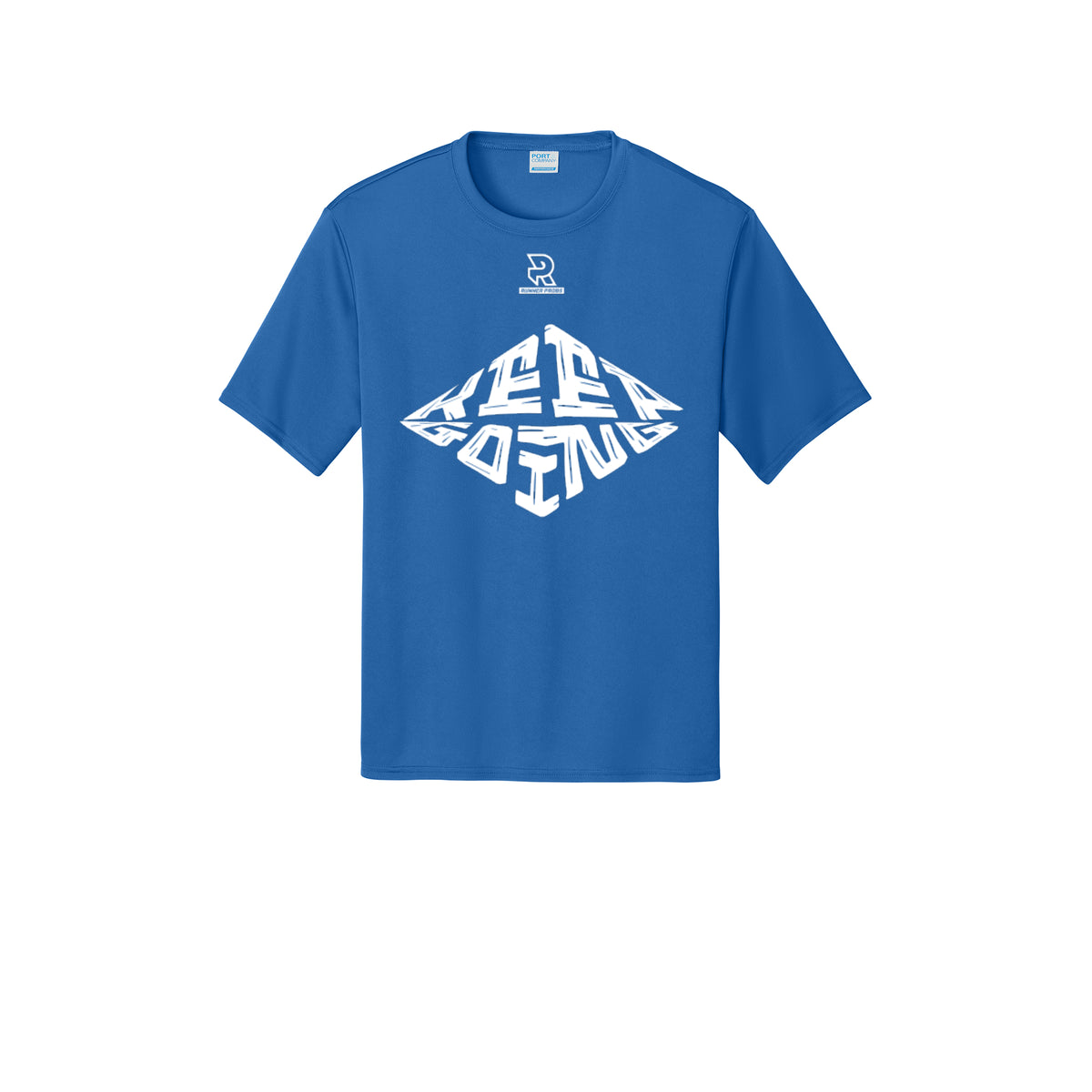 KEEP GOING (White) - Short Sleeve Performance Tee