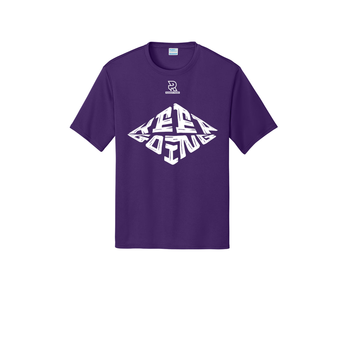 KEEP GOING (White) - Short Sleeve Performance Tee