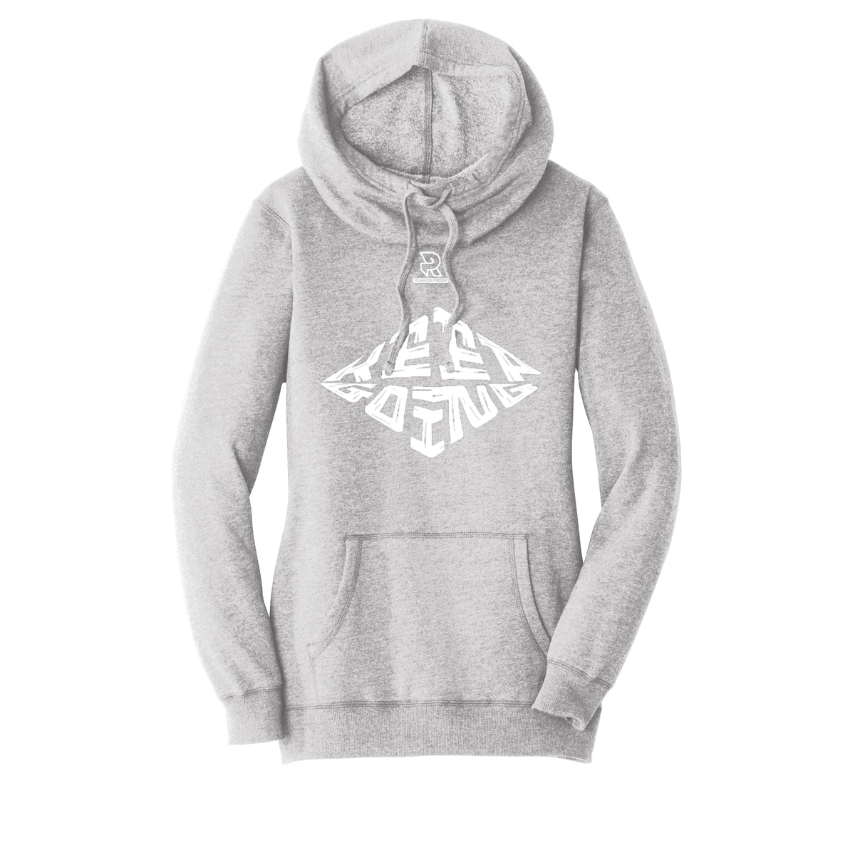 KEEP GOING (White) - Womens Lightweight Fleece Hoodie