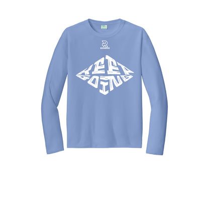 KEEP GOING (White) - Long Sleeve Performance Tee