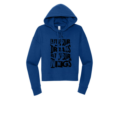 LET YOUR DREAMS BE YOUR WINGS (Black) - Womens Fleece Hoodie