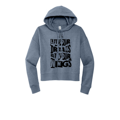 LET YOUR DREAMS BE YOUR WINGS (Black) - Womens Fleece Hoodie