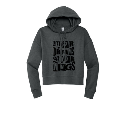 LET YOUR DREAMS BE YOUR WINGS (Black) - Womens Fleece Hoodie