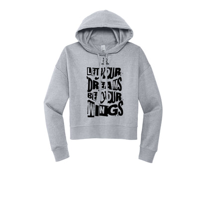 LET YOUR DREAMS BE YOUR WINGS (Black) - Womens Fleece Hoodie