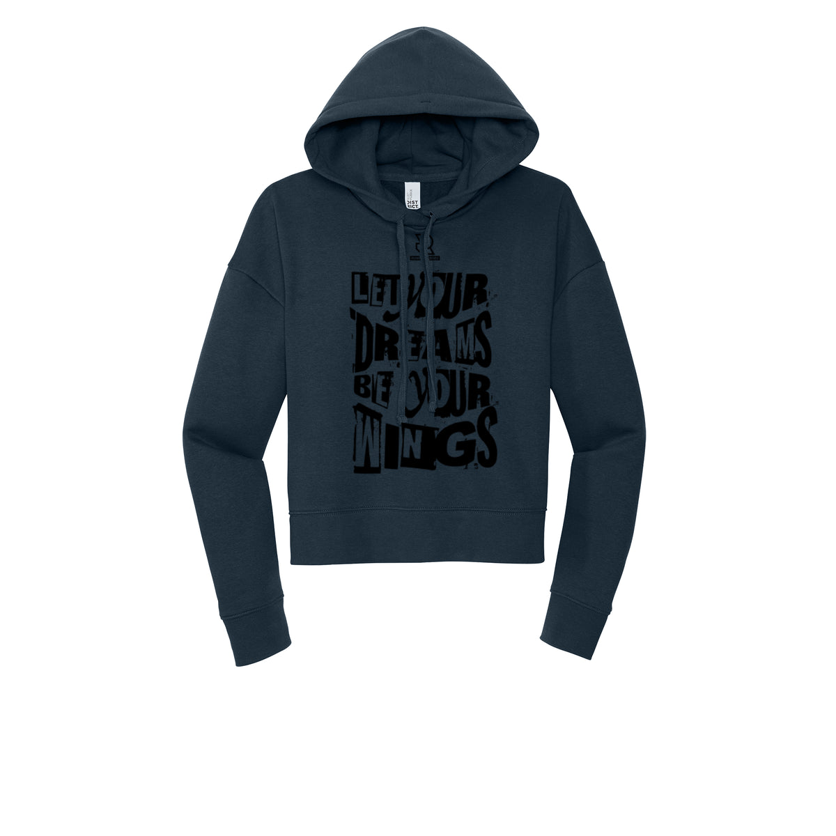 LET YOUR DREAMS BE YOUR WINGS (Black) - Womens Fleece Hoodie