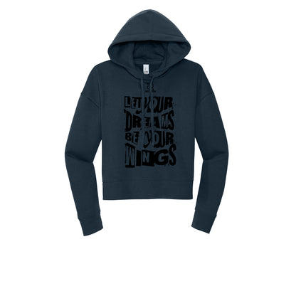 LET YOUR DREAMS BE YOUR WINGS (Black) - Womens Fleece Hoodie