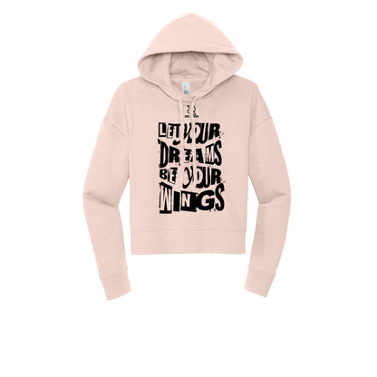 LET YOUR DREAMS BE YOUR WINGS (Black) - Womens Fleece Hoodie