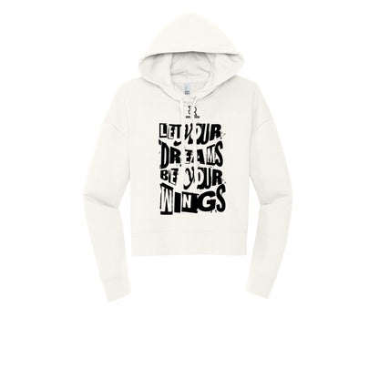 LET YOUR DREAMS BE YOUR WINGS (Black) - Womens Fleece Hoodie