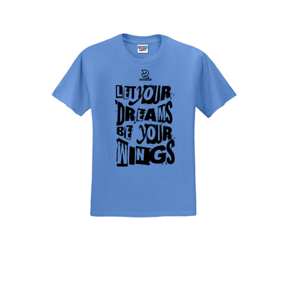 LET YOUR DREAMS BE YOUR WINGS (Black) - Short Sleeve Cotton Tee