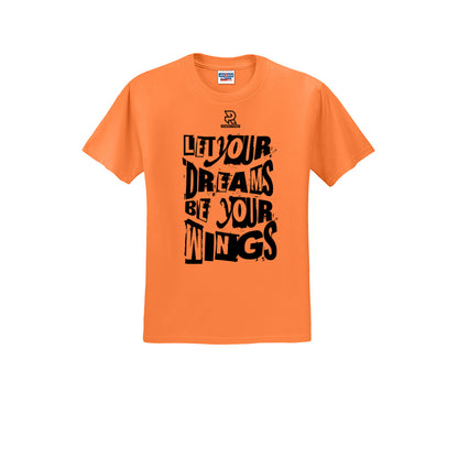 LET YOUR DREAMS BE YOUR WINGS (Black) - Short Sleeve Cotton Tee