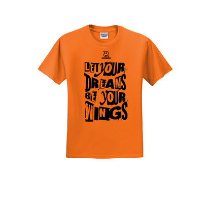 LET YOUR DREAMS BE YOUR WINGS (Black) - Short Sleeve Cotton Tee