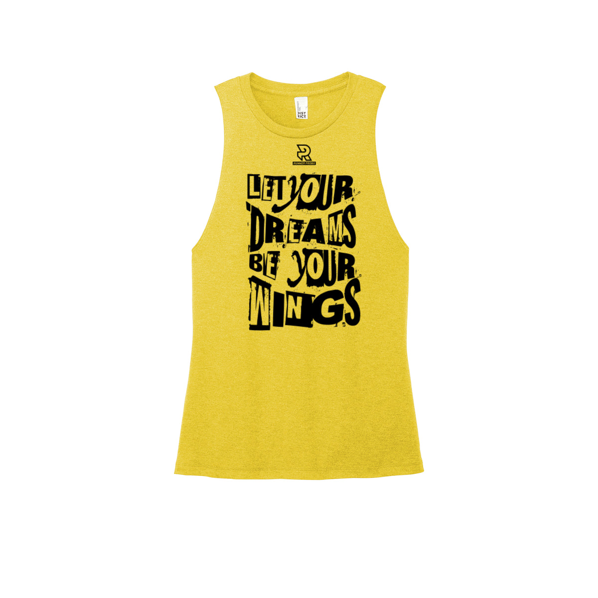 LET YOUR DREAMS BE YOUR WINGS (Black) - Womens Perfect Tri Muscle Tank