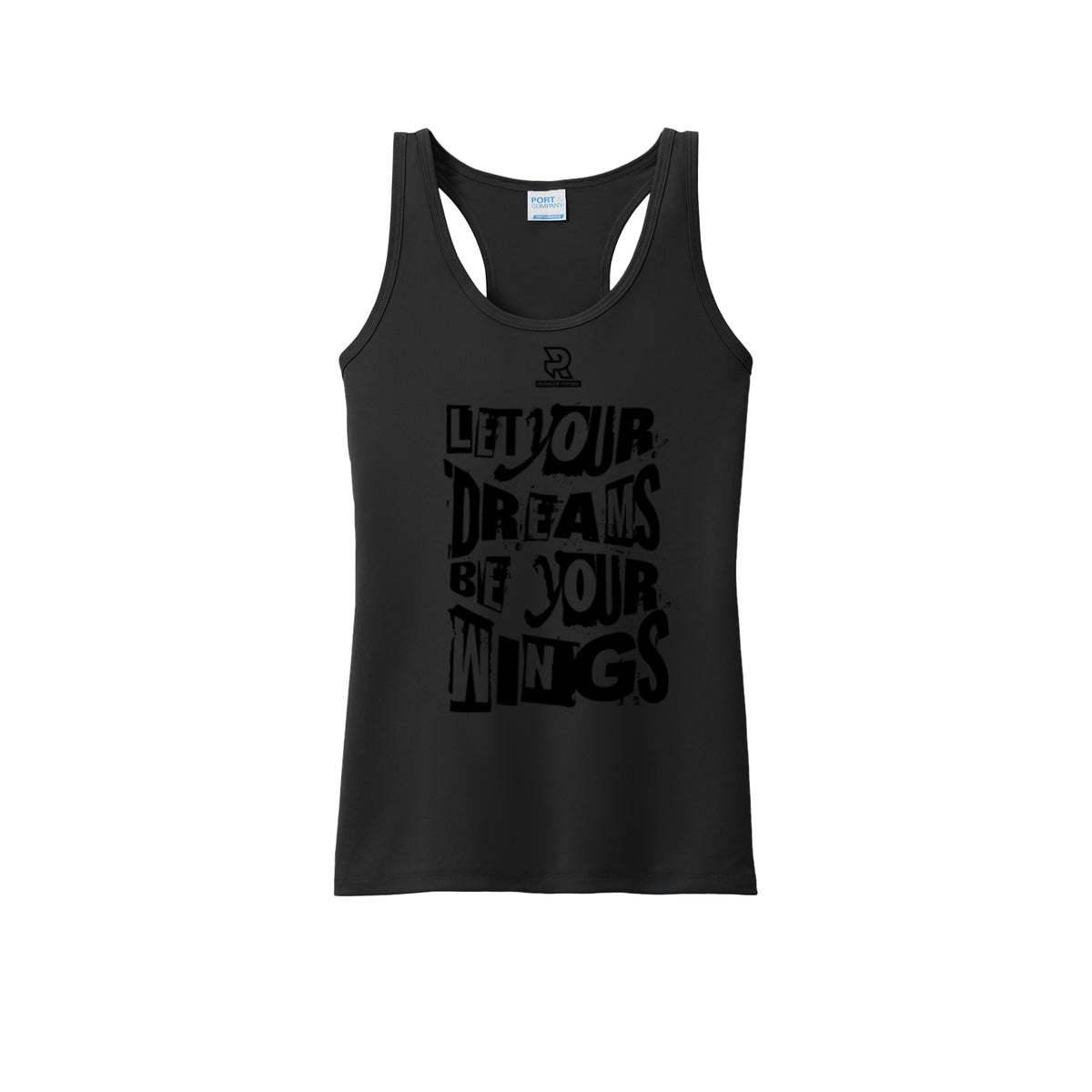 LET YOUR DREAMS BE YOUR WINGS (Black) - Womens Performance Tank